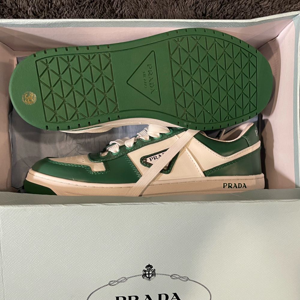 COPY - Prada Downtown Perforated Leather Sneakers - Picture 3 of 4